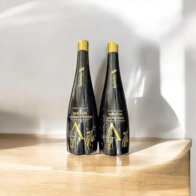 Protein queen Protein Treatment Set Brazilian Style With Castor Oil and Collagen Hair Boast. 1000ml each BLACK. (Shampoo & Conditioner 2 pcs) - Image 3